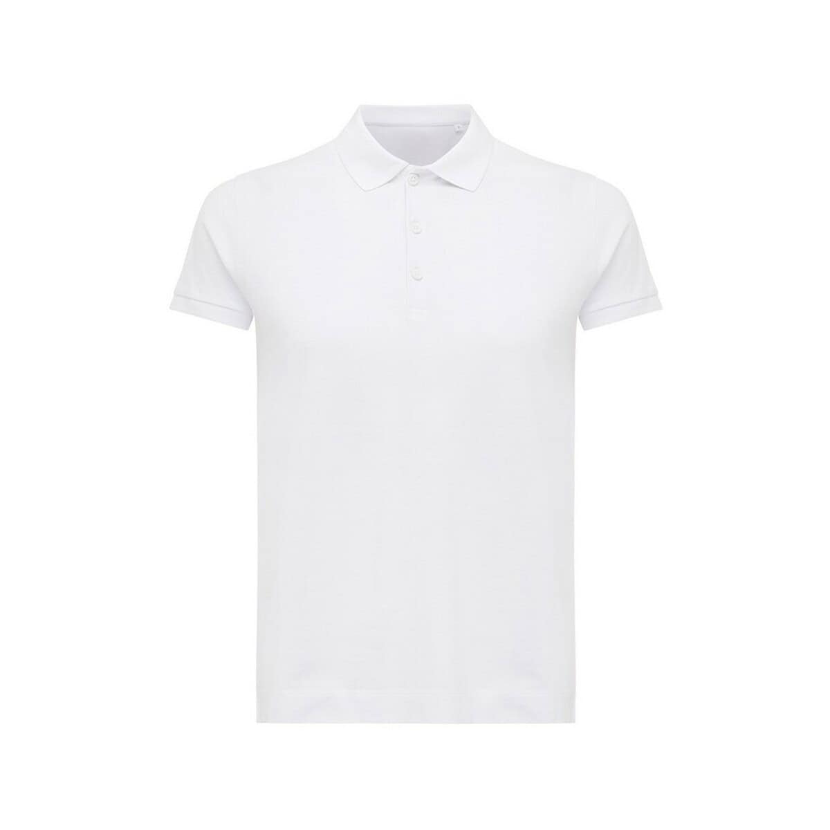 Koszulki z logo – damska koszulka polo iqoniq yosemite, tkanina pique z bawełny z recyklingu T4200.004.L__B_1 Biała koszulka polo z krótkim rękawem i kołnierzykiem, idealna do nadruków i gadżetów reklamowych.