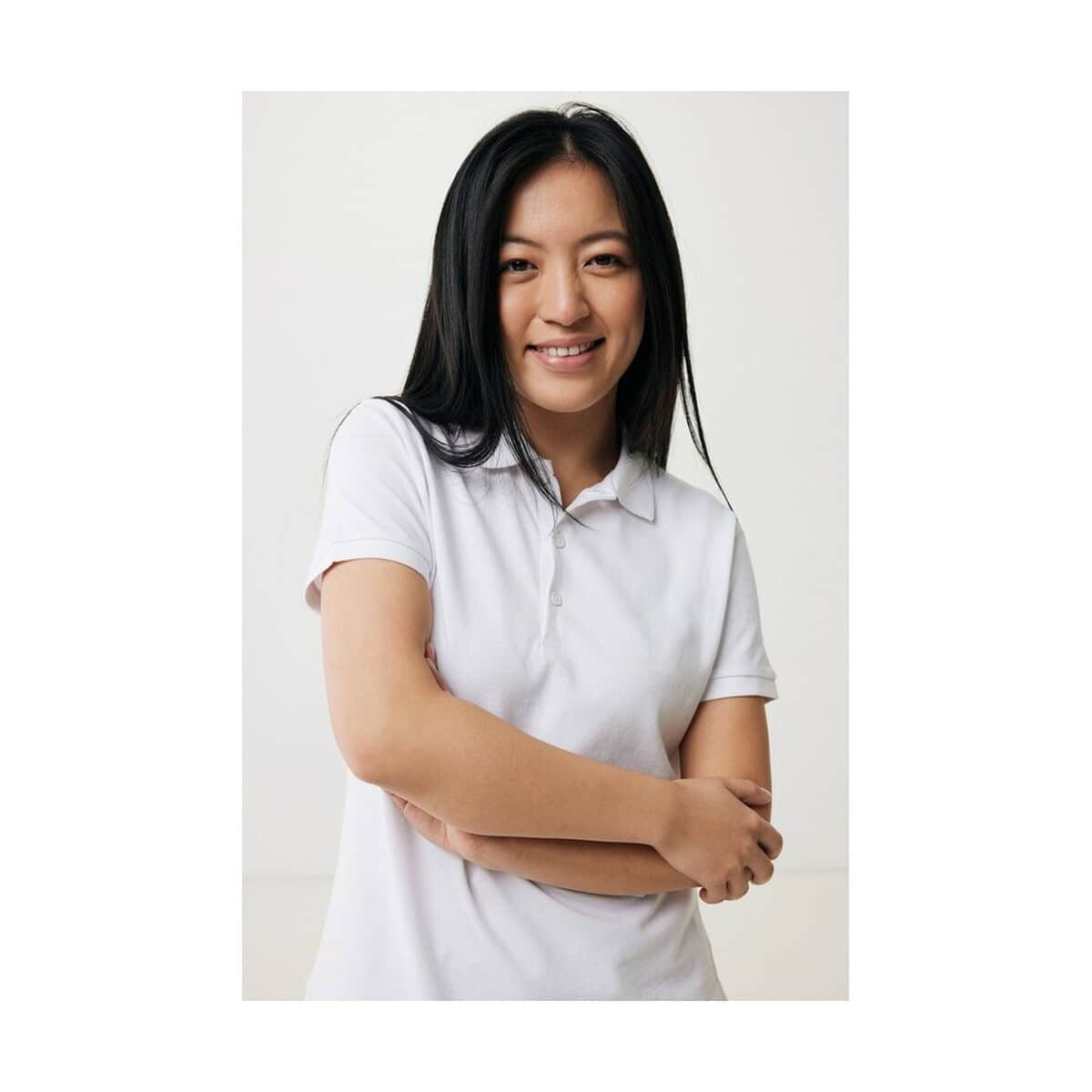 Koszulki z logo – damska koszulka polo iqoniq yosemite, tkanina pique z bawełny z recyklingu T4200.004.L__F_254 1. Gadzety promocyjne i personalizowane dla firm i klientów.