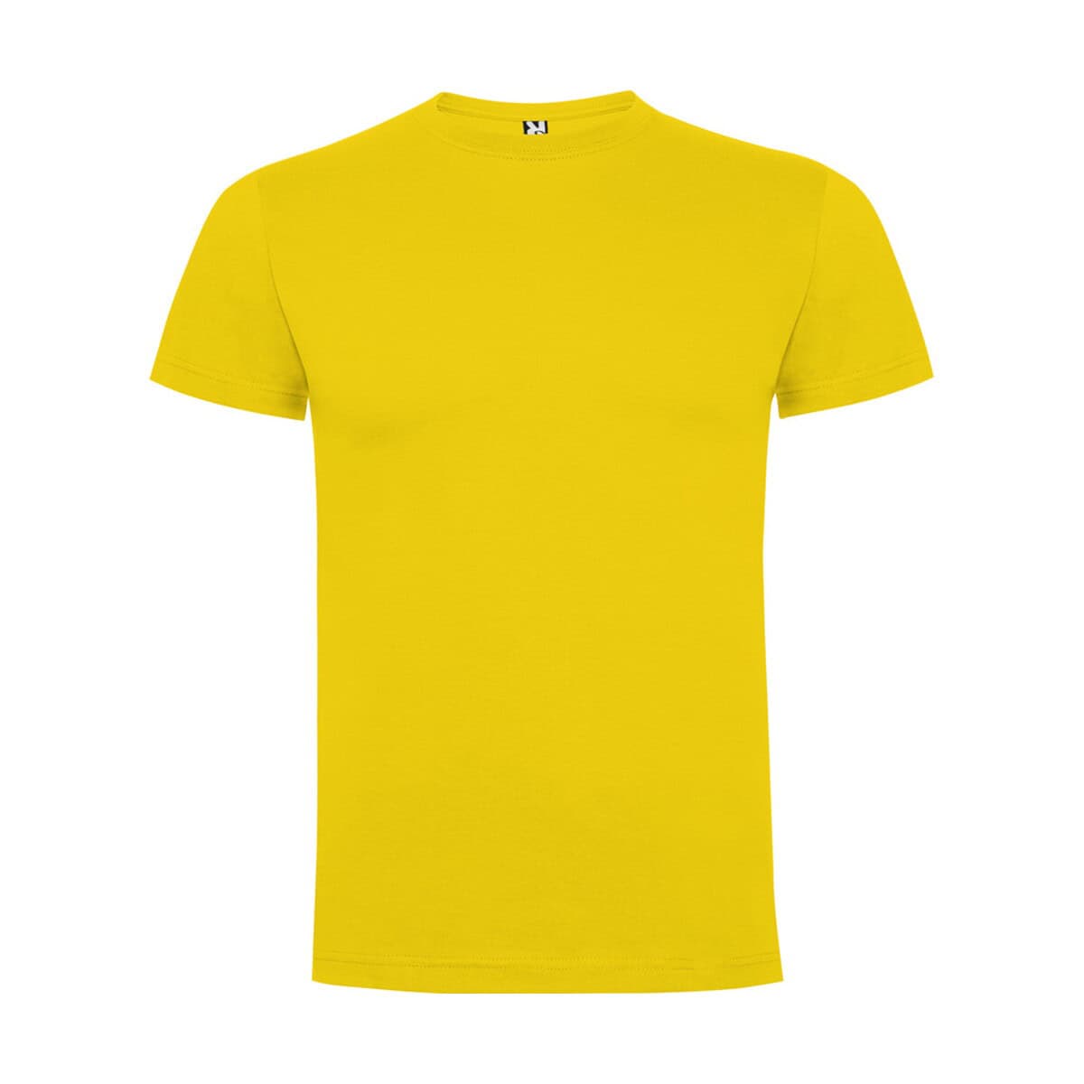 Żółta koszulka t-shirt z nadrukiem, idealny gadżet reklamowy lub promocyjny.