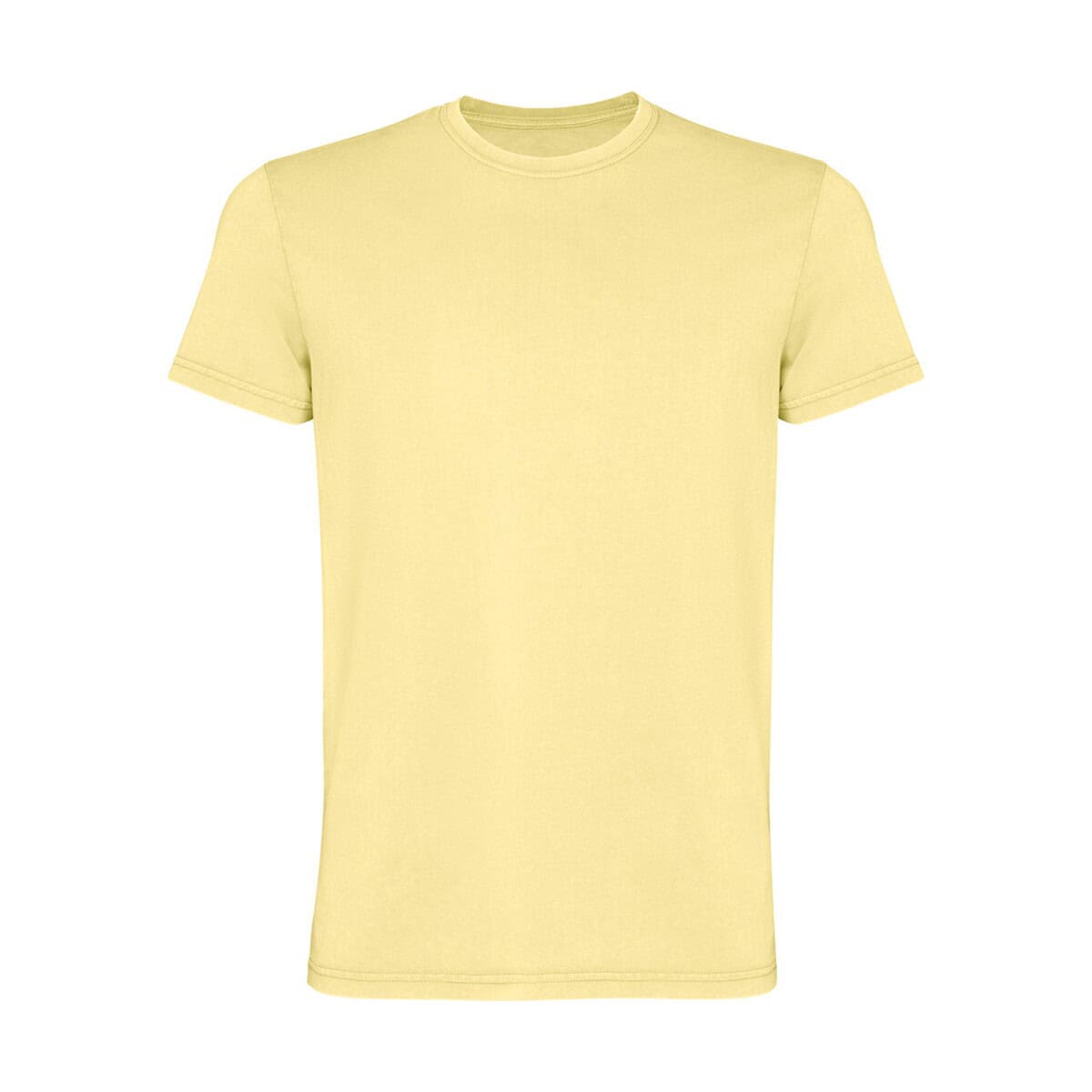 żółta koszulka t-shirt z krótkim rękawem, personalizowane gadżety reklamowe.