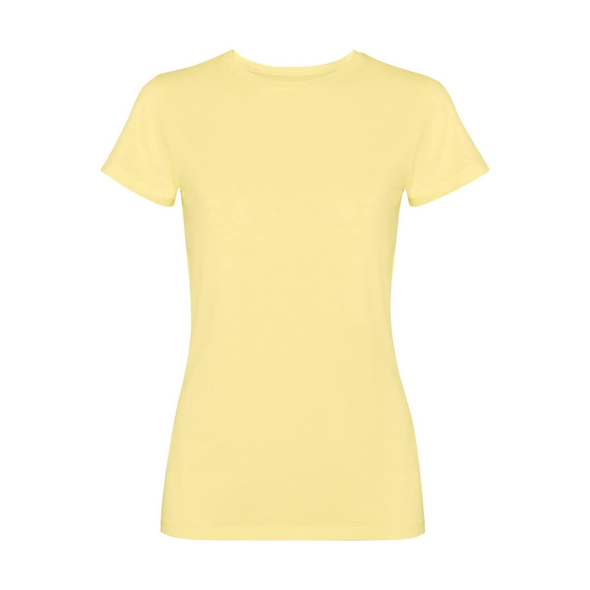 żółta koszulka basic T-shirt damski i męski, gładka, uniwersalny krój, świetny gadżet marketingowy.