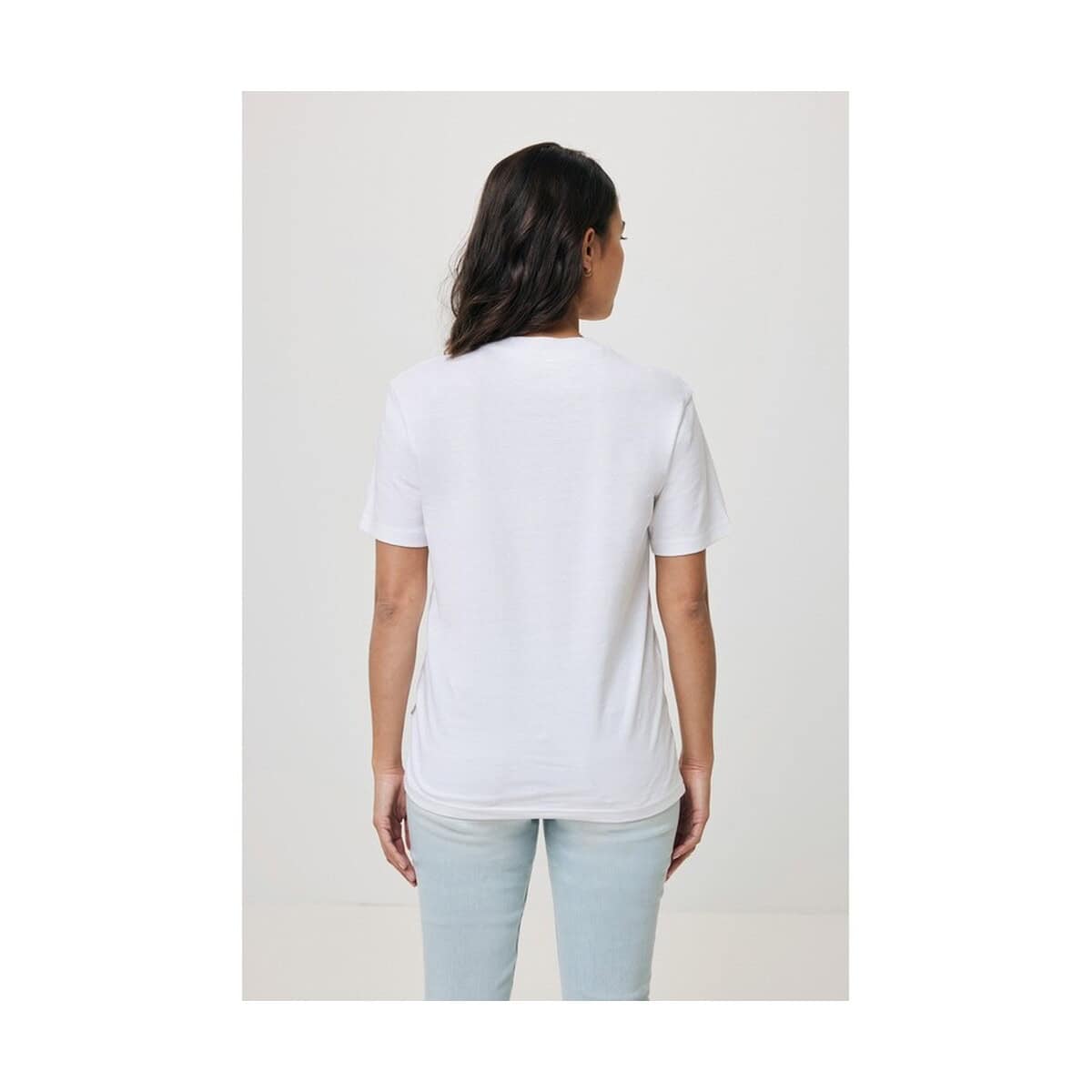 Koszulki z logo – koszulka z bawełny z recyklingu iqoniq bryce T9100.004.4XL__B_14 Biała koszulka damska na ladzie, casual, codzienna, modne gadżety, personalizacja gadżetów.