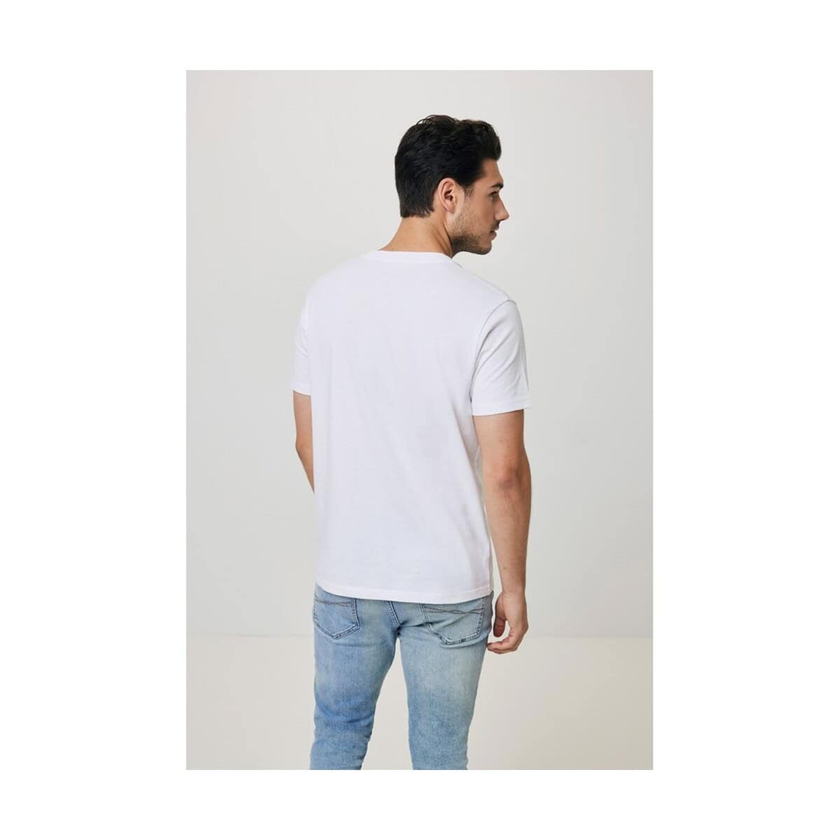 Koszulki z logo – koszulka z bawełny z recyklingu iqoniq bryce T9100.004.4XL__B_17 Prosty biały t-shirt dla mężczyzny, modny i wygodny, idealny na codzienne stylizacje.