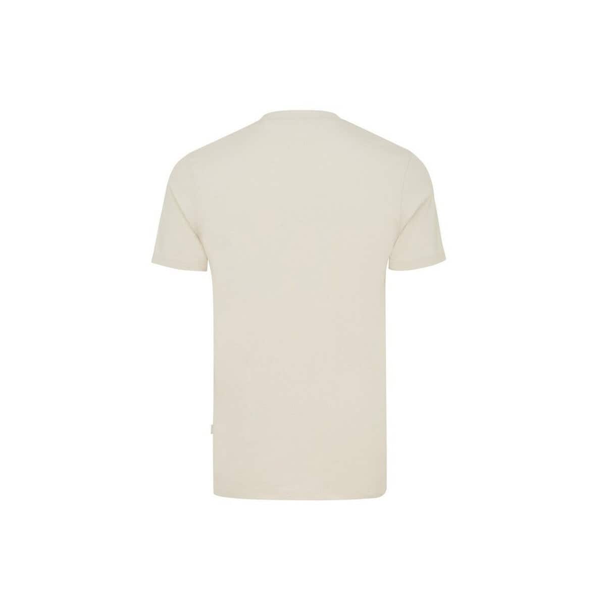 Koszulki z logo – koszulka z niebarwionej bawełny z recyklingu iqoniq manuel T9101.018.M__B_2 Biała koszulka z krótkim rękawem, idealna na gadżety reklamowe i promocyjne.