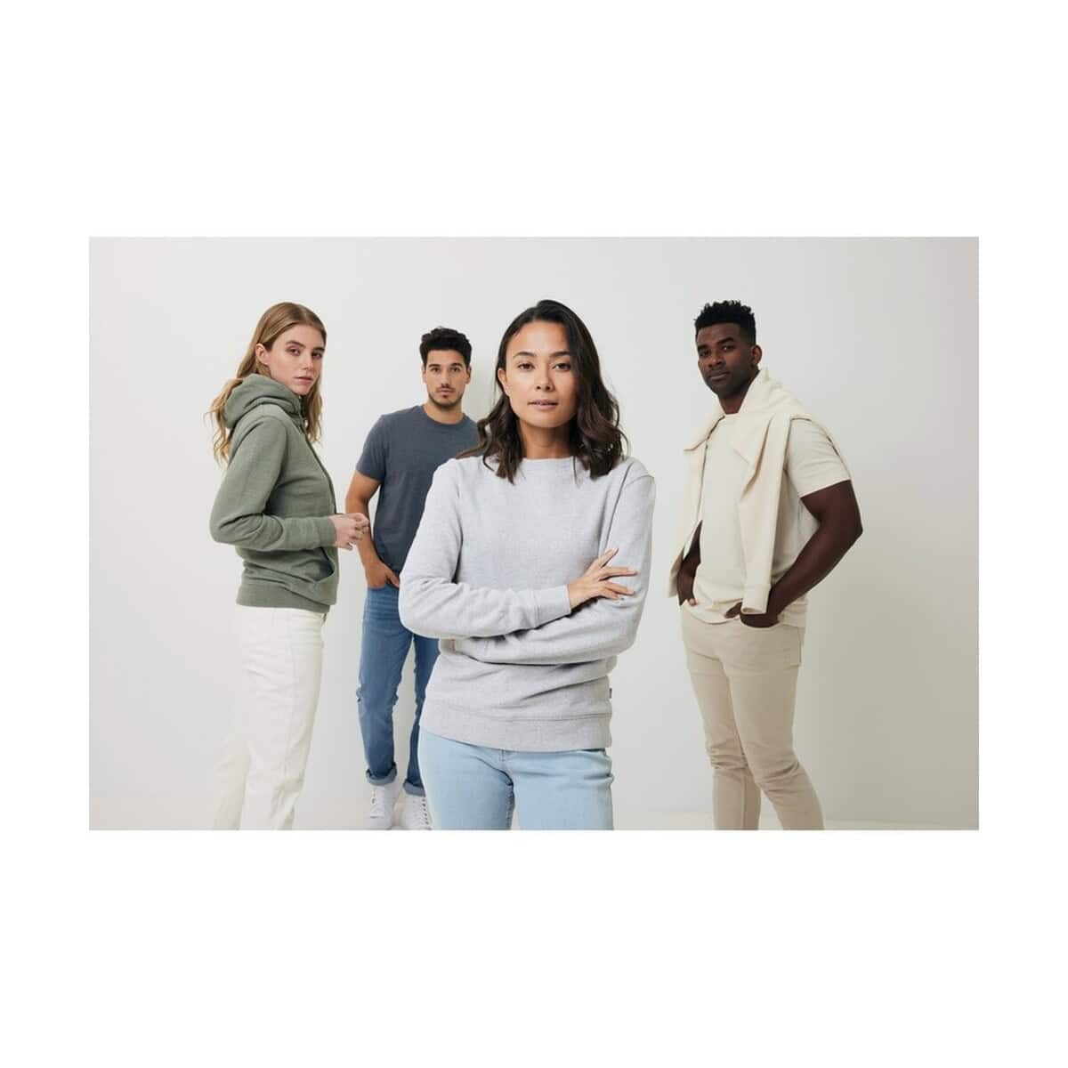 Koszulki z logo – koszulka z niebarwionej bawełny z recyklingu iqoniq manuel T9101.018.M__G_310 Gapy, odzież z nadrukiem, modna odzież dla kobiet i mężczyzn, prezent dla fanów streetwearu, gadżety z nadrukiem.