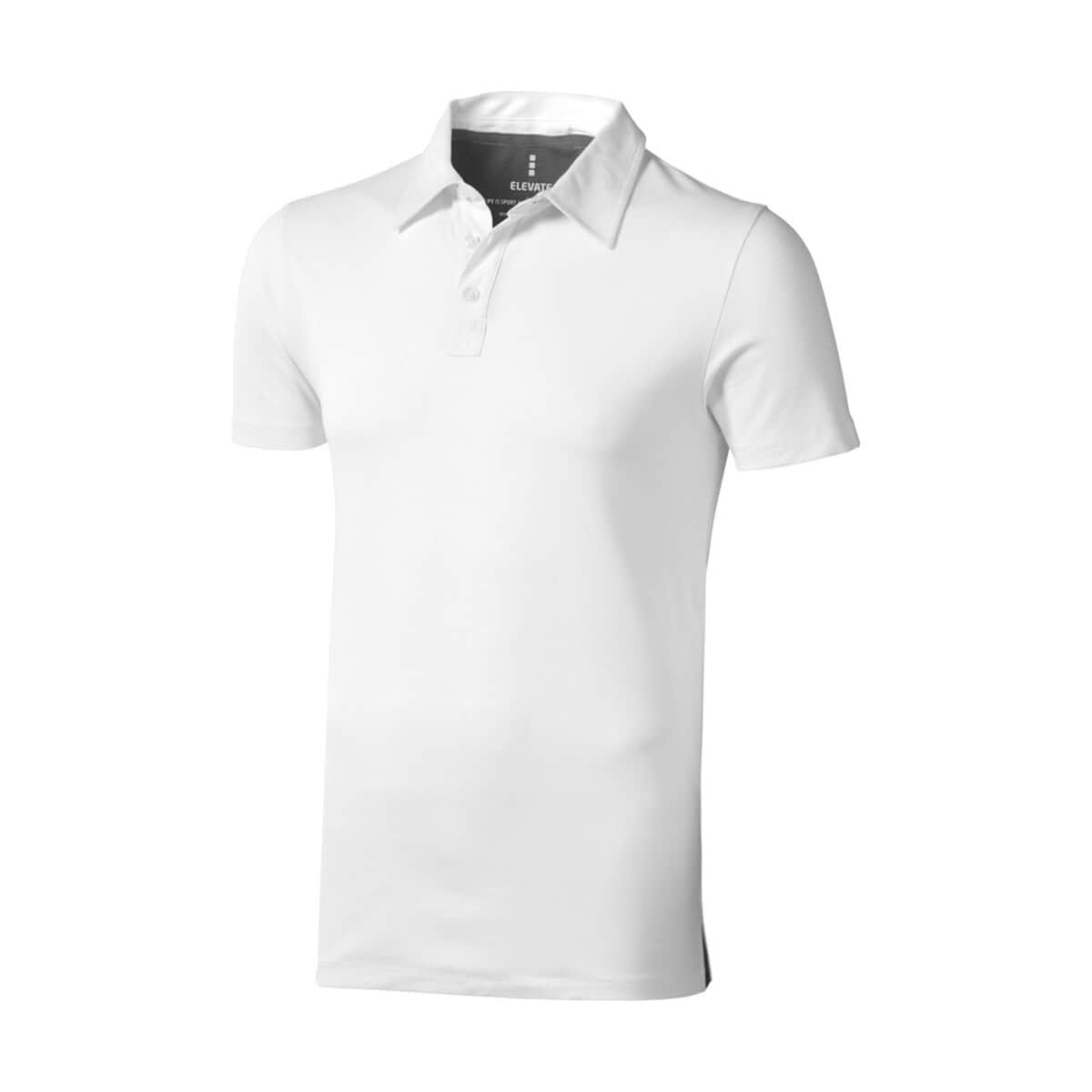 Uniwersalna koszulka polo biała, idealna do nadruku i promocji firmowych.