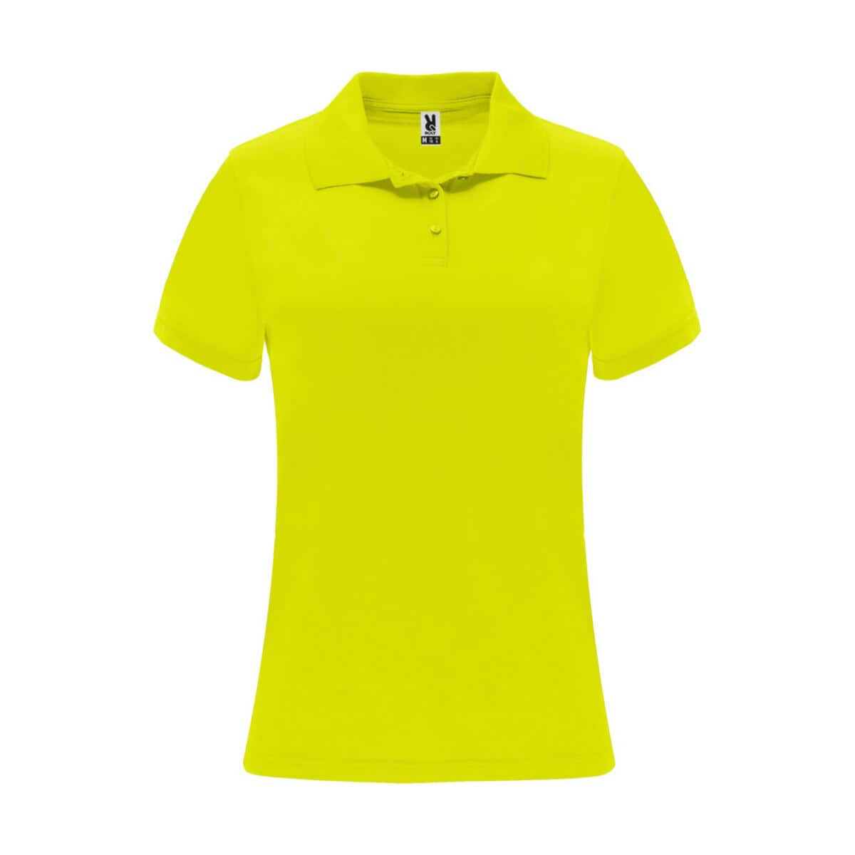 Żaroodporna koszulka polo w jaskrawym żółtym kolorze z podpisem Gadzety.