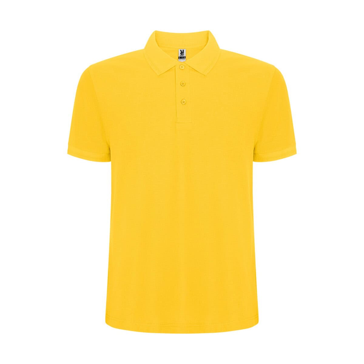 Żółta polo koszulka z krótkim rękawem na gadżety reklamowe i promocyjne.
