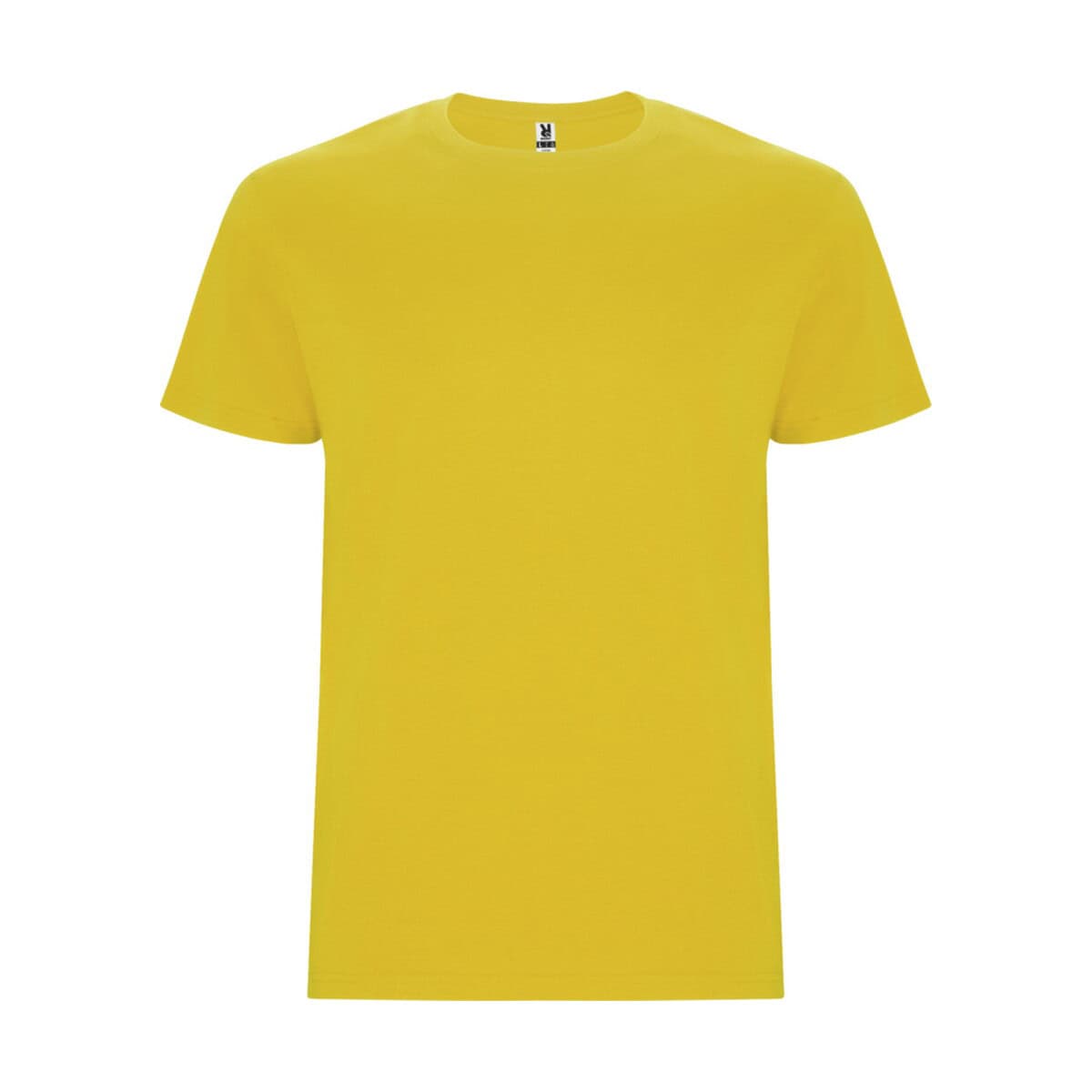 Żółta koszulka promocyjna t-shirt z nadrukiem na gadżety reklamowe.