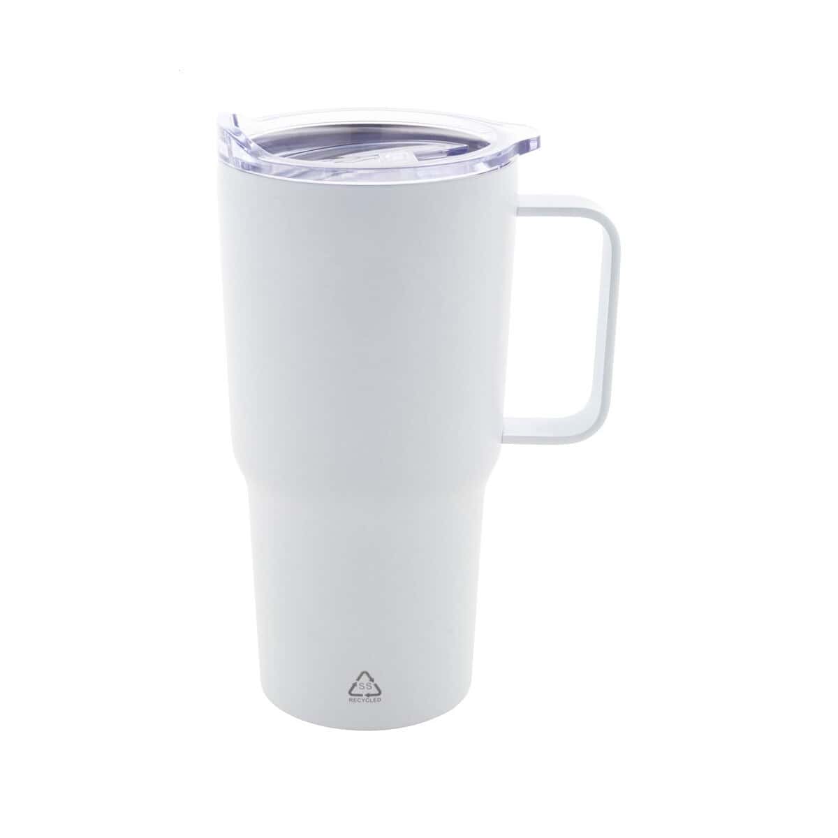 Kubek termiczny z pokrywką i uchwytem, gadżet promocyjny, spersonalizowany upominek, gadżety reklamowe.