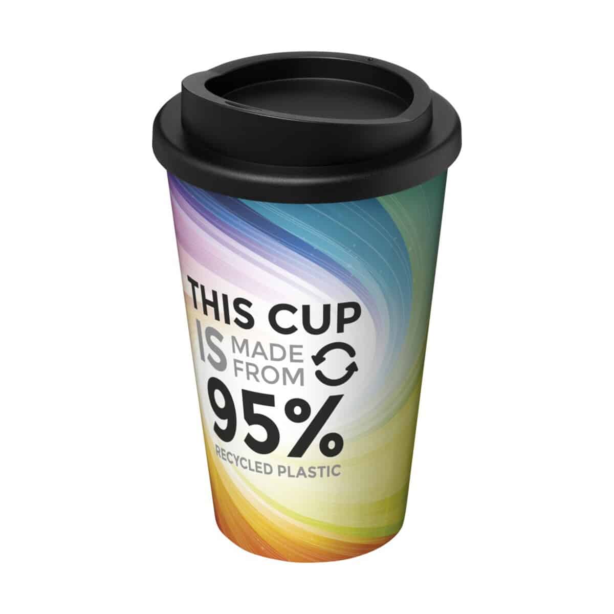 Ekologiczny kubek termiczny z nadrukiem, recykling, gadżety promocyjne, ekologiczne gadżety, nadruki na kubkach okazjonalnych.