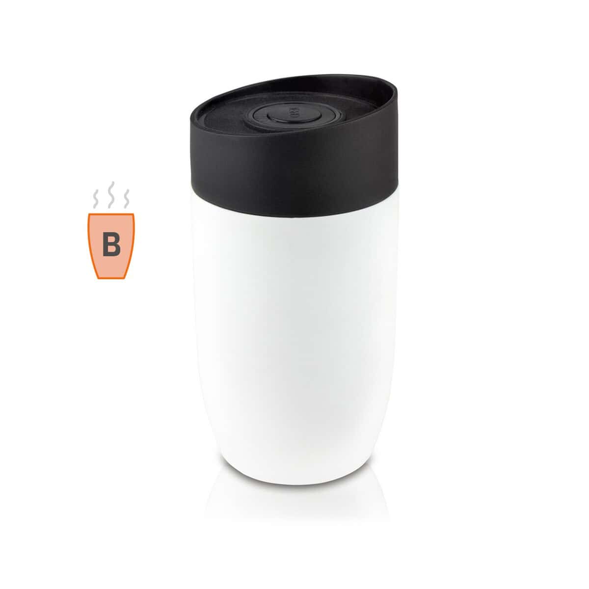 Kubki termiczne z logo – kubek termiczny 330 ml air gifts | stephanie V6964-02_AAA00 Butelka termiczna z czarną pokrywką, gadżet reklamowy, kubek termiczny na prezent.