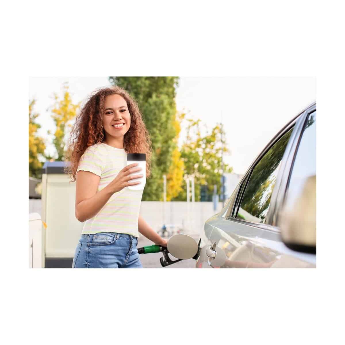 Kubki termiczne z logo – kubek termiczny 330 ml air gifts | stephanie V6964_A Kolorowa gadżet na prezent dla miłośników kawy i samochodów, idealny na różne okazje.