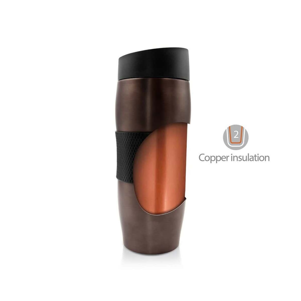 Kubki termiczne z logo – kubek termiczny 375 ml air gifts | jason V4995-12_INT01 Termos z podwójną izolacją i uchwytem antypoślizgowym, idealny do podróży i codziennego użytku.