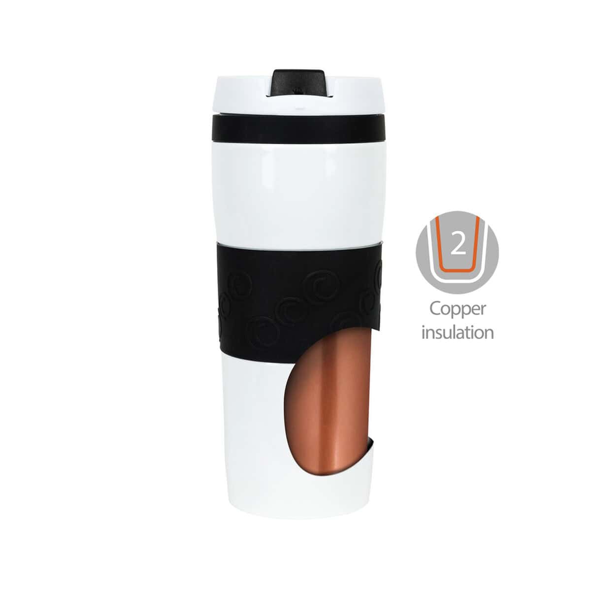 Kubki termiczne z logo – kubek termiczny 400 ml air gifts | thomas V0587_9 1. Termos z wkładką termoizolacyjną, eleganckie gadżety na prezent.