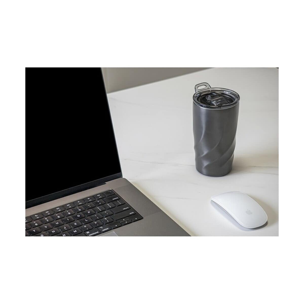 Kubki termiczne z logo – kubek termiczny 400 ml brandcharger vortex calix VA540-15_ATM01 Stylowa stalowa termos na kawę z nadrukiem, idealny gadżet na prezent lub do codziennego użytku.