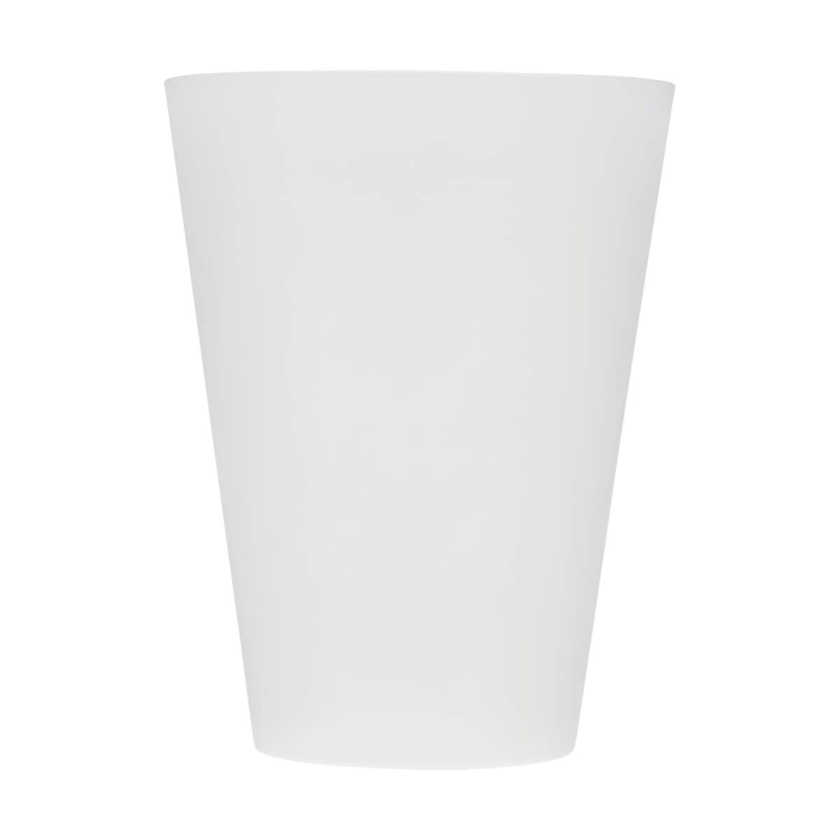 Kubki z logo – glastonbury kubek wielokrotnego użytku o pojemności 300 ml z tworzyw sztucznych 10085401_f1 Biala filiżanka na gładkim tle.