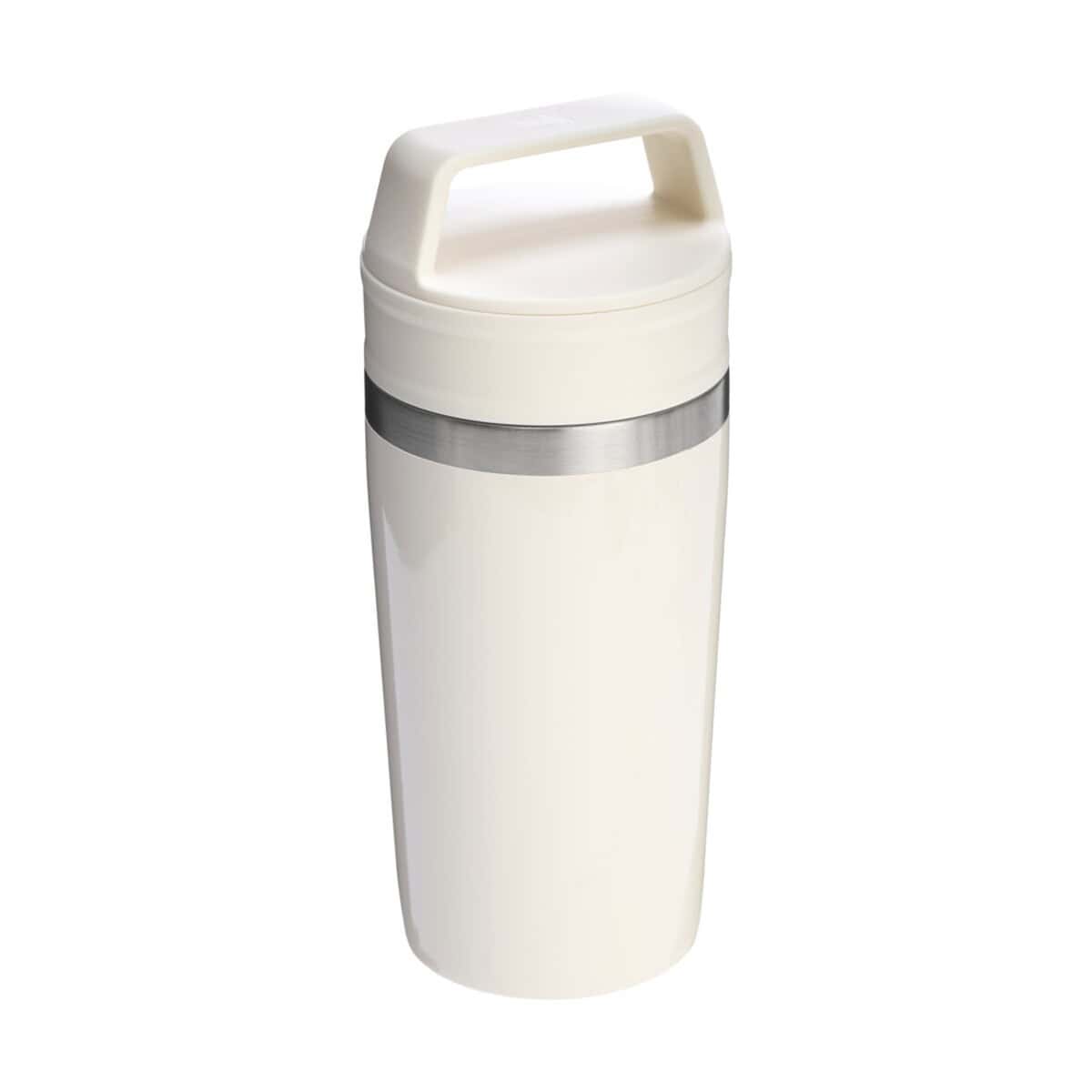 Kubki z logo – kubek podróżny stanley café-to-go o pojemności 350 ml 10087910 Przenośna butelka termiczna na napoje, stalowa i plastikowa, idealna do podróży.