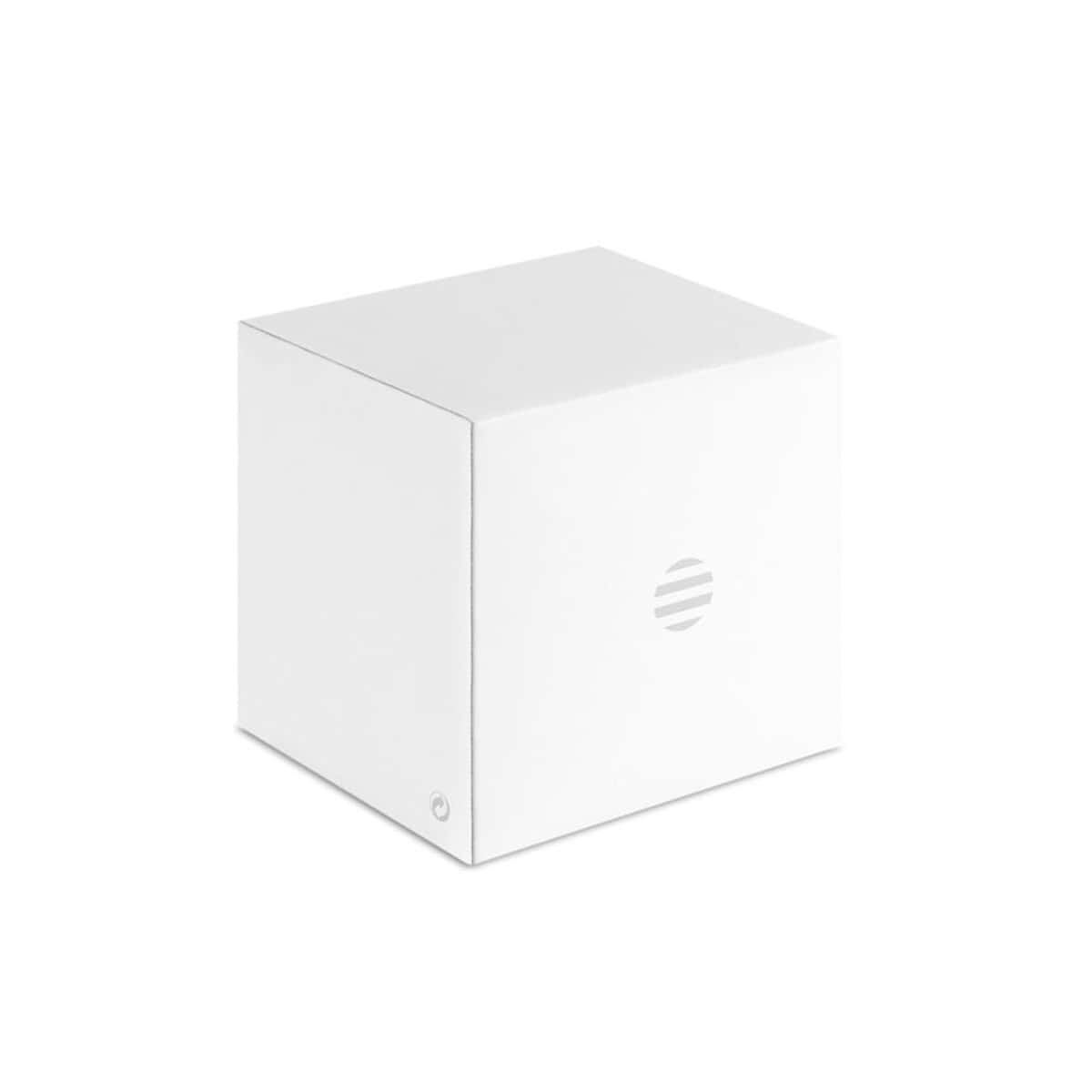 Kubki z logo – kubek z podwójną ścianką 350ml tirol mo2199-22-box Biała skrzynka na gadżety z logo, elegancki organizer na drobne przedmioty, idealny na biuro i dom, subtelny design, gadżety promocyjne.