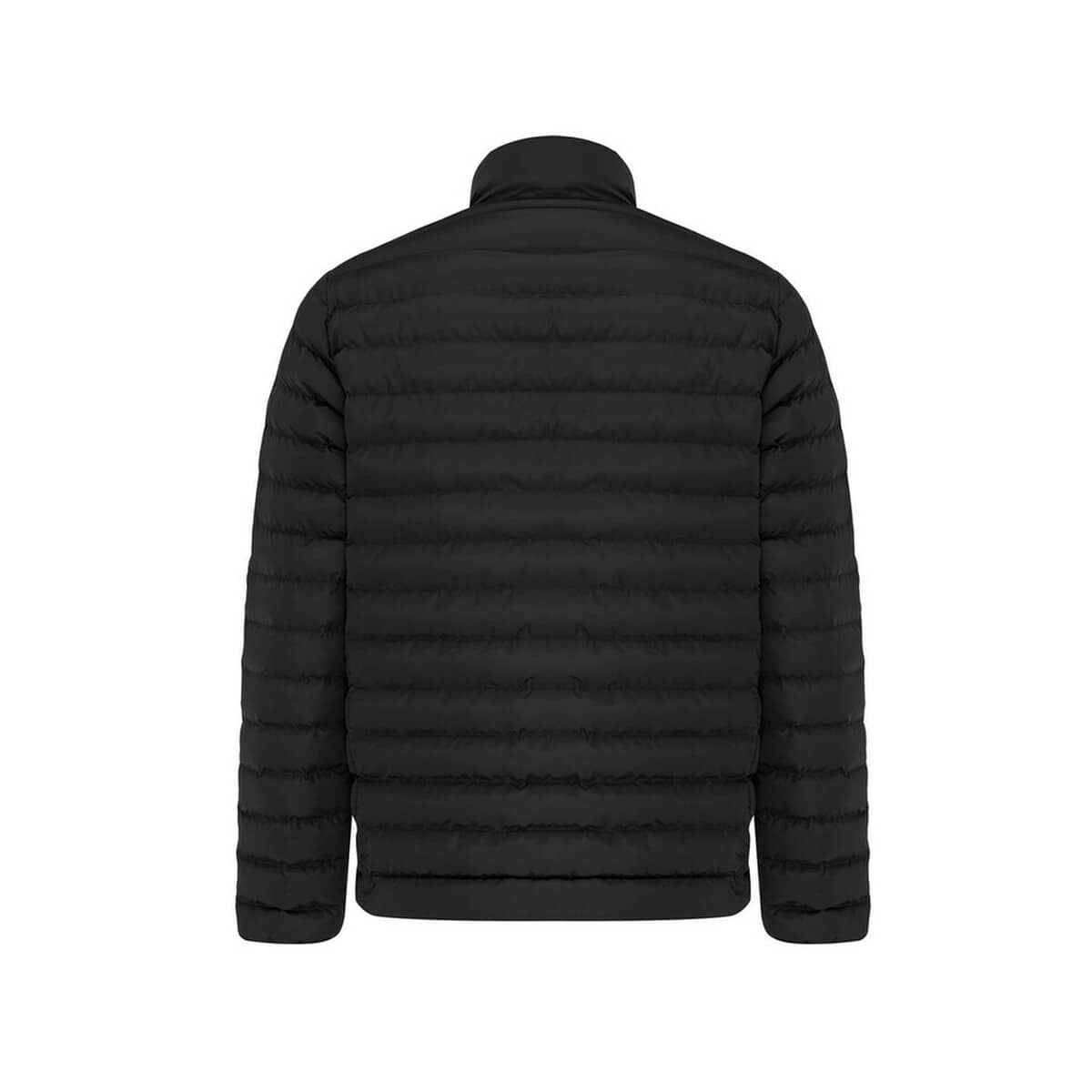 Kurtki z logo – męska kurtka iqoniq maiko T1703.001__B_2 Czarna kurtka puchowa z nadrukiem na zamówienie, idealna na chłodne dni.