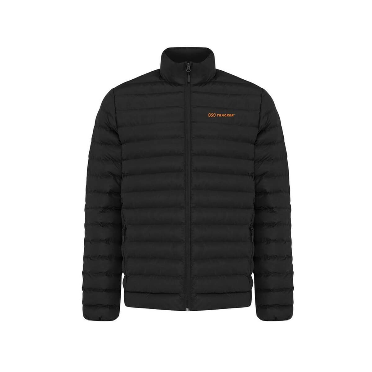 Kurtki z logo – męska kurtka iqoniq maiko T1703.001__D_100 Lekka kurtka puchowa czarna z logo Tracker – idealna na chłodne dni, gadżet promocyjny i prezent.