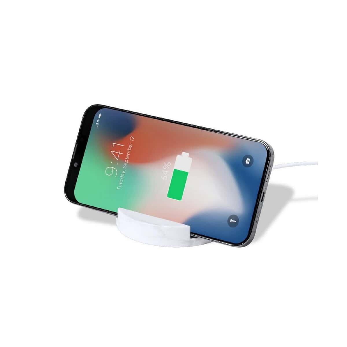 Ładowarki z logo – bambusowa ładowarka bezprzewodowa 15w, stojak na telefon V1135-00_AAA05 Nowoczesny ładowarka bezprzewodowa do smartfona, szybkie ładowanie, elegancki design.