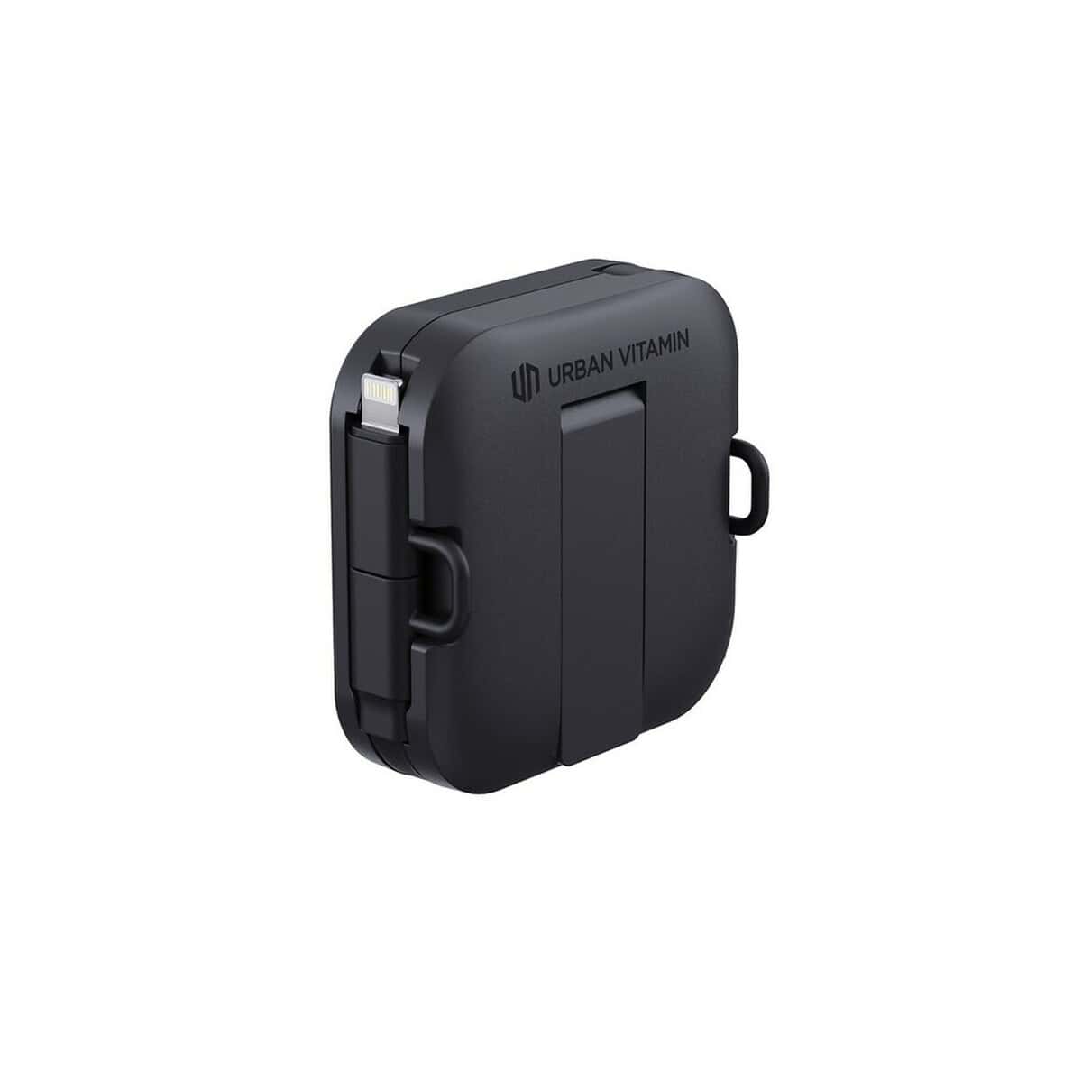 Ładowarki z logo – ładowarka 100w, stojak na telefon urban vitamin san jose P302.7201__B_8 Przenośny zasilacz power bank Urban Vitamin czarny do gadżetów.