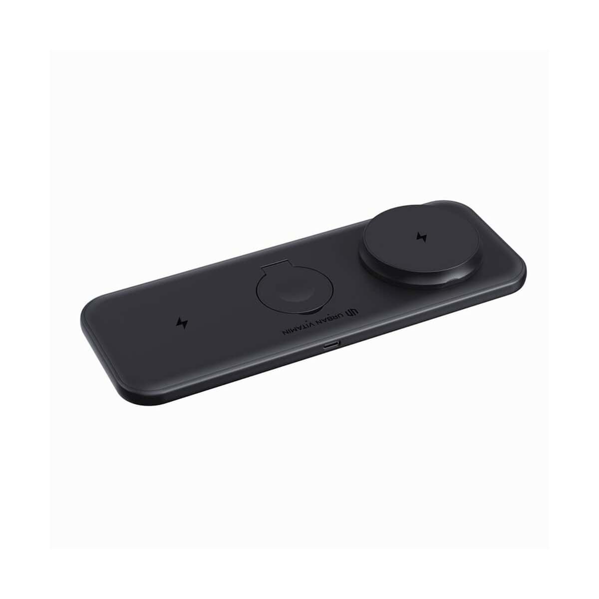 Ładowarki z logo – ładowarka bezprzewodowa 3 w 1, 15w urban vitamin torrance P309.5001__B_6 Przenośne ładowanie bezprzewodowe grawitacyjne power bank etui na telefon.