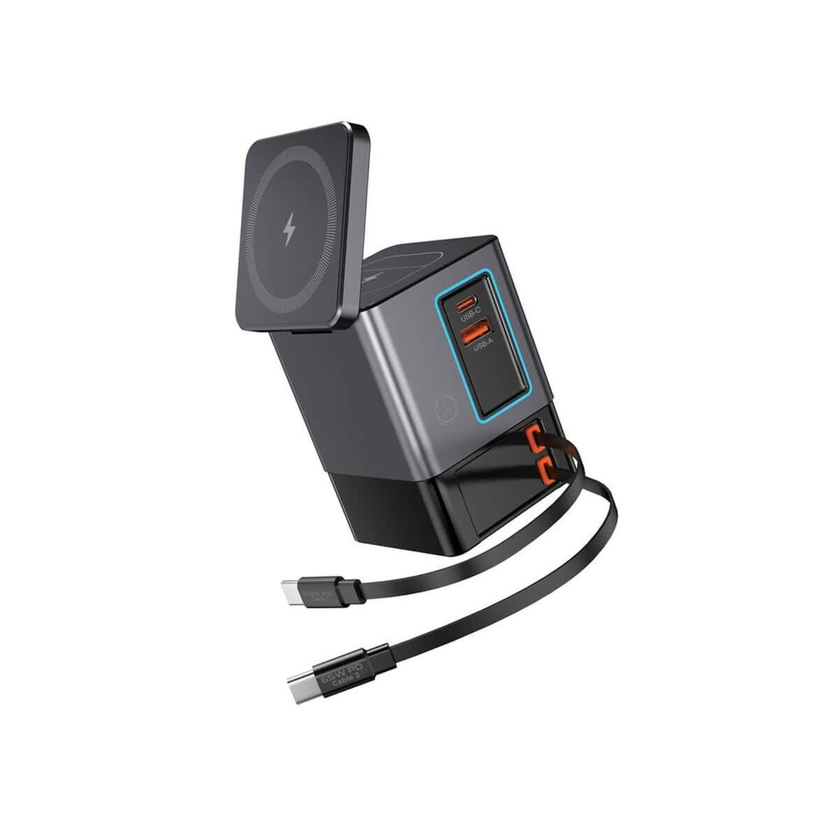 Ładowarki z logo – ładowarka ścienna 105w urban vitamin sacramento P309.5402__B_10 Powerbank z ładowarką bezprzewodową i USB-C, idealna gadżet na prezent.