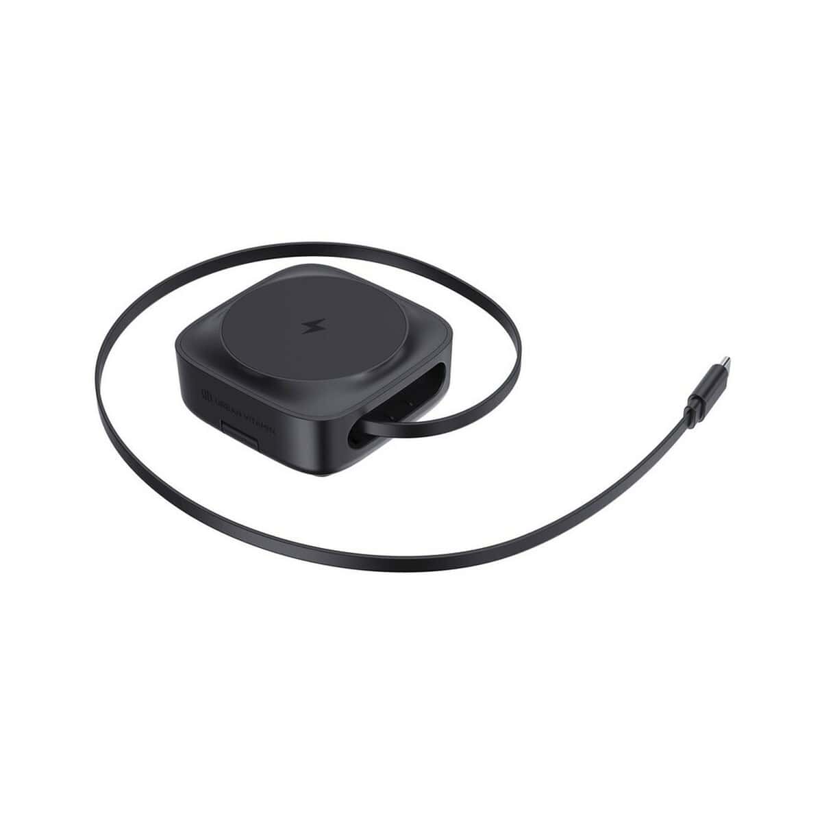 Ładowarki z logo – magnetyczna ładowarka bezprzewodowa 2 w 1 urban vitamin P309.5301__B_4 Powerbank z kablem ładowania do gadżetów elektronicznych, przenośne akcesoria.