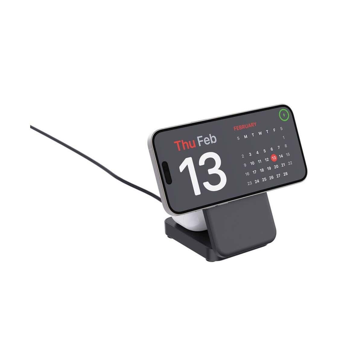 Ładowarki z logo – magnetyczna ładowarka bezprzewodowa 3 w 1 urban vitamin P309.5101__B_4 Kalendarz na telefonie, gadżet biurowy, organizer, nowoczesny sprzęt na prezent.