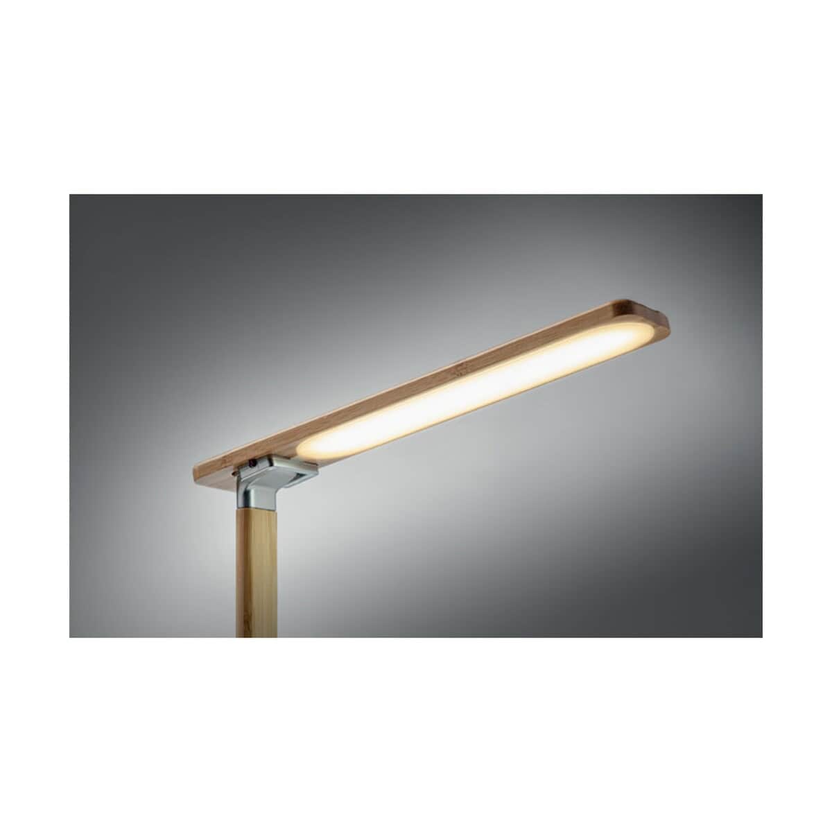 Lampki na biurko z logo – lampka biurkowa/ładowarka 10w neat light mo6346-40-detail Nowo designerska lampa biurowa z drewnianym elementem i funkcją regulacji światła. Idealna do nowoczesnych przestrzeni pracy i domu.