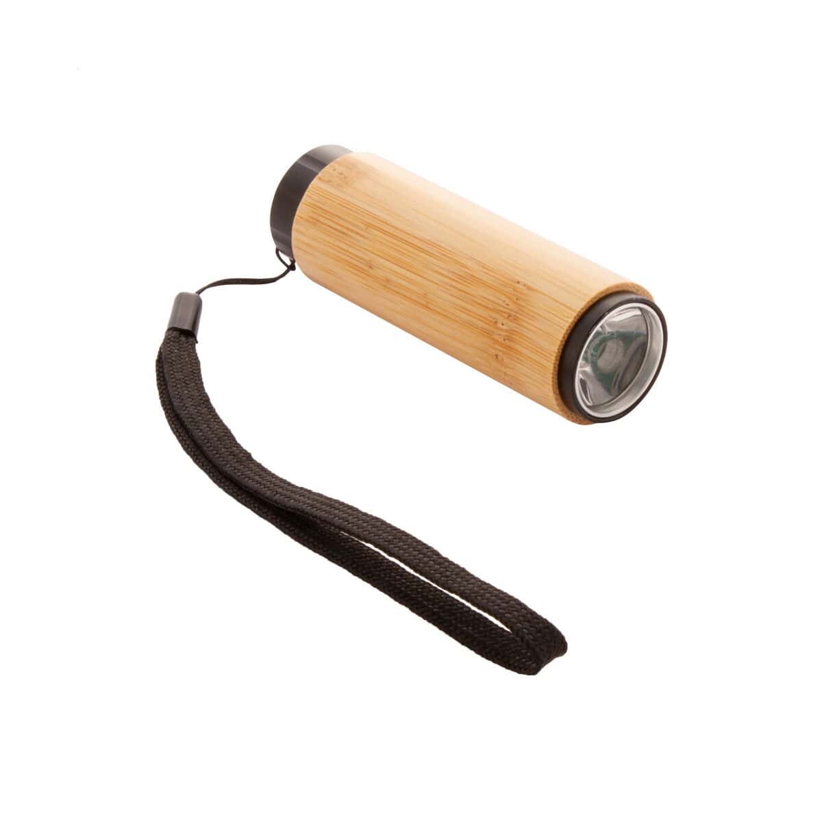 Obiektyw lornetki w obudowie z drewna z rękojeścią i paskiem, gadżet promocyjny, prezent na wycieczki.