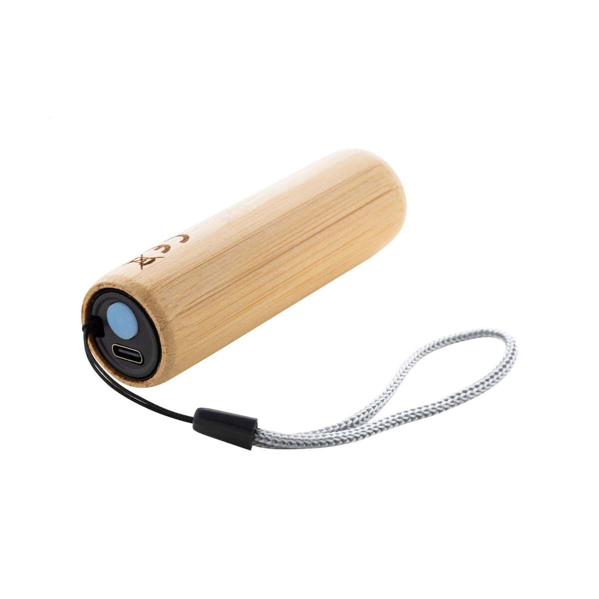 Latarki z logo – charboo latarka akumulatorowa AP864055__A Klucz USB w obudowie z drewna z brelokiem, personalizowana gadżet promocyjny.