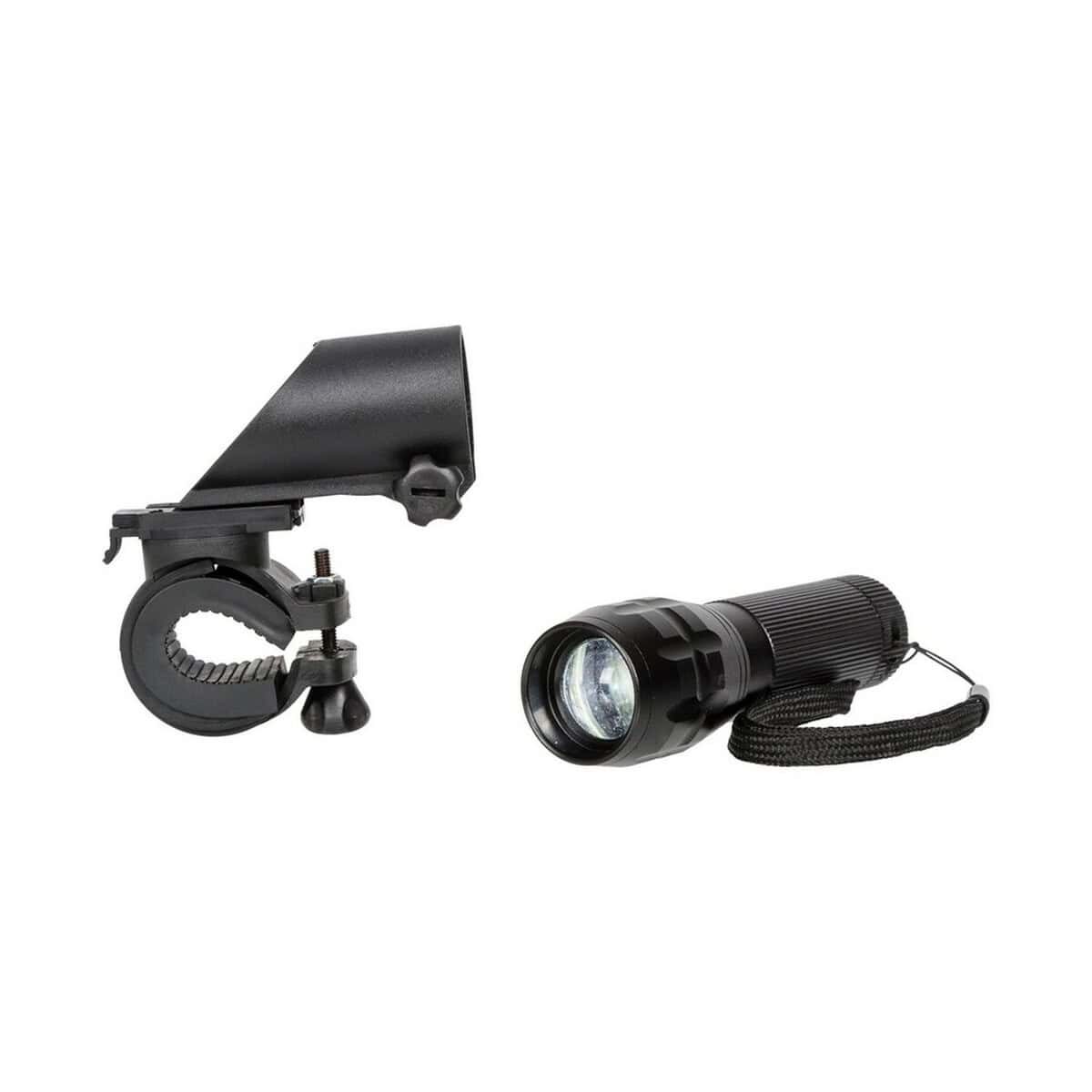 Latarki z logo – latarka 1 cree led air gifts, lampka rowerowa | cynthia V8747-03_AAA02 - Latarka taktyczna, wysokiej jakości, czarna, z oświetleniem LED, idealna na wyprawy i survival.