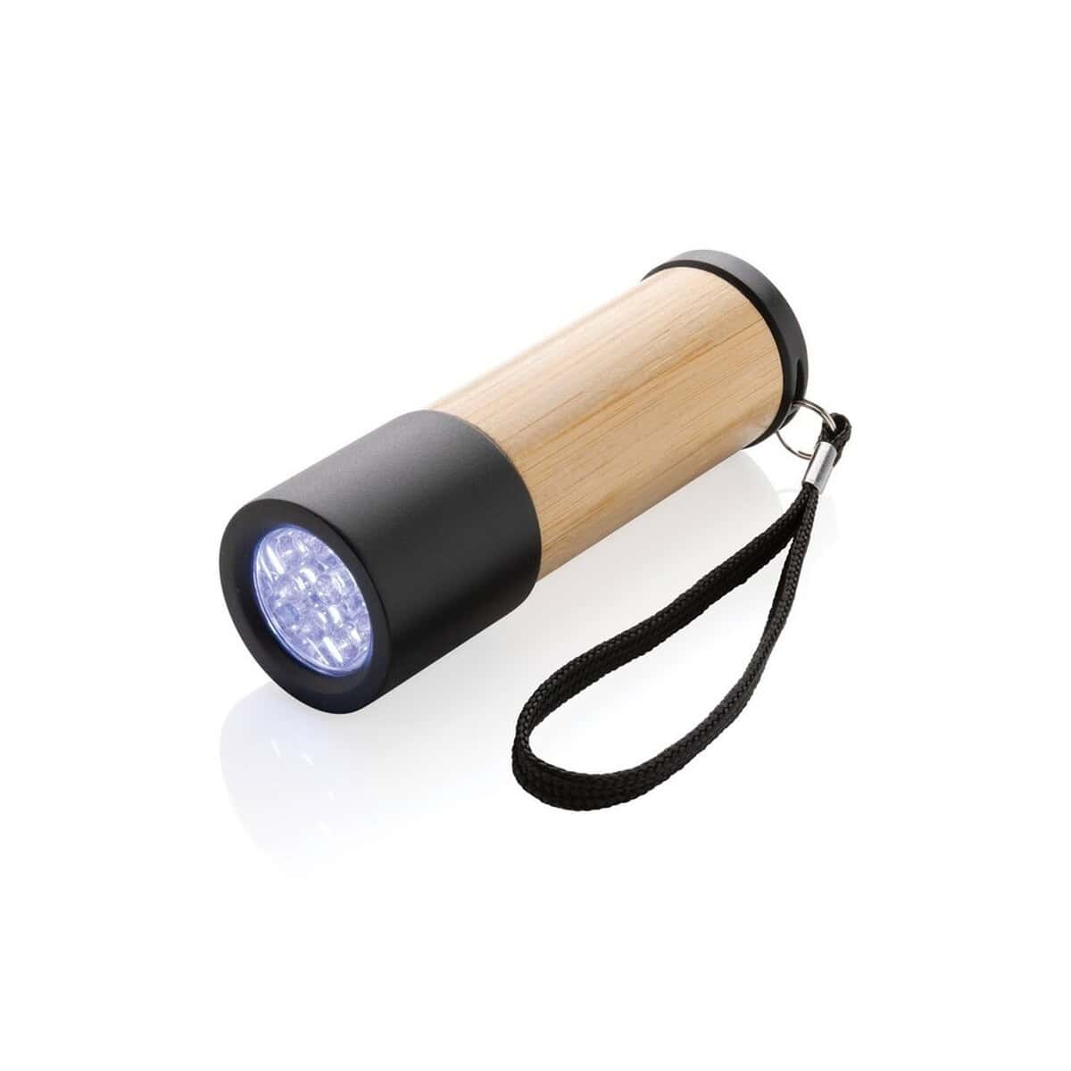 Latarki z logo – latarka P513.379__S_0 Latarka z drewnianą rączką, LED, Przenośne gadżety na prezent, Outdoor, promocyjne upominki.