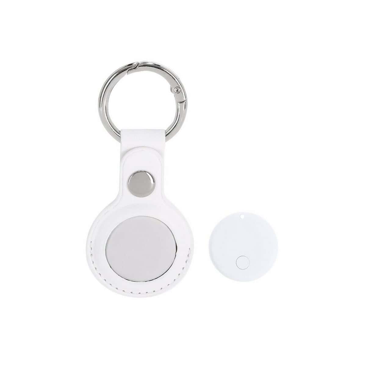 Lokalizatory kluczy z logo – bezprzewodowy wykrywacz kluczy, brelok VA381-02_AAB02 Klucz do identyfikacji RFID z białym etui, idealny gadżet promocyjny i biznesowy.