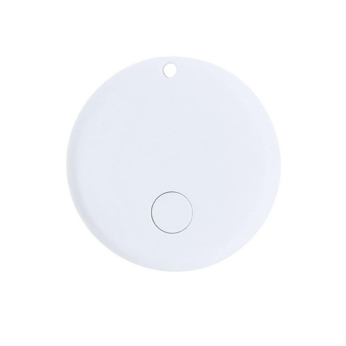 Lokalizatory kluczy z logo – bezprzewodowy wykrywacz kluczy, brelok VA381-02_IUN01 Meta: Pierścień do oznaczania LED, biały, promuje gadżety i dekoracje na prezent lub do domu.