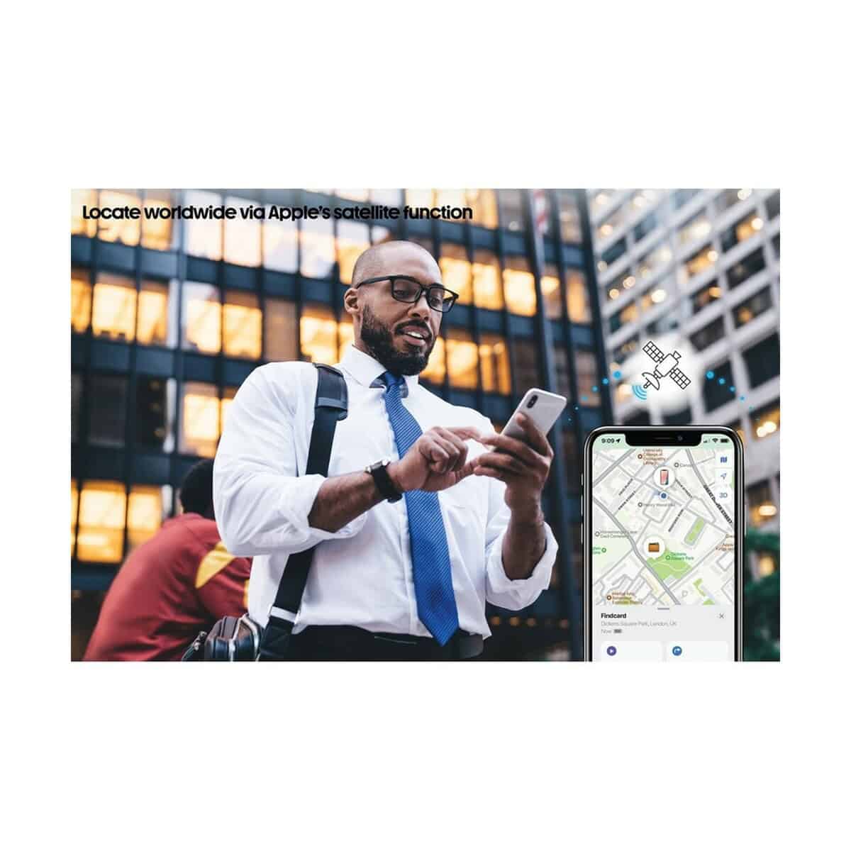 Lokalizatory kluczy z logo – bezprzewodowy wykrywacz kluczy, lokalizator findcard P301.1903__M_403 1. Lokalizowanie przez satelitę Apple na smartfonie w mieście.