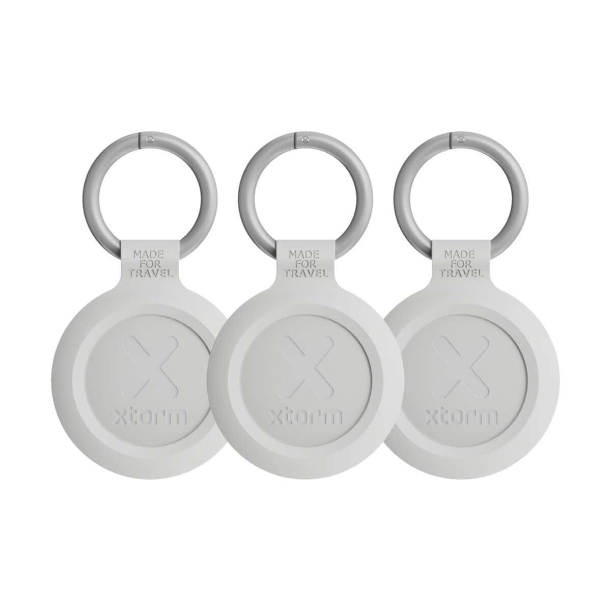 Lokalizatory kluczy z logo – xtorm xtag2ga zestaw 3 wodoodpornych przywieszek podróżnych 12447702 Metalowe breloczki do torebek i kluczy z nadrukiem