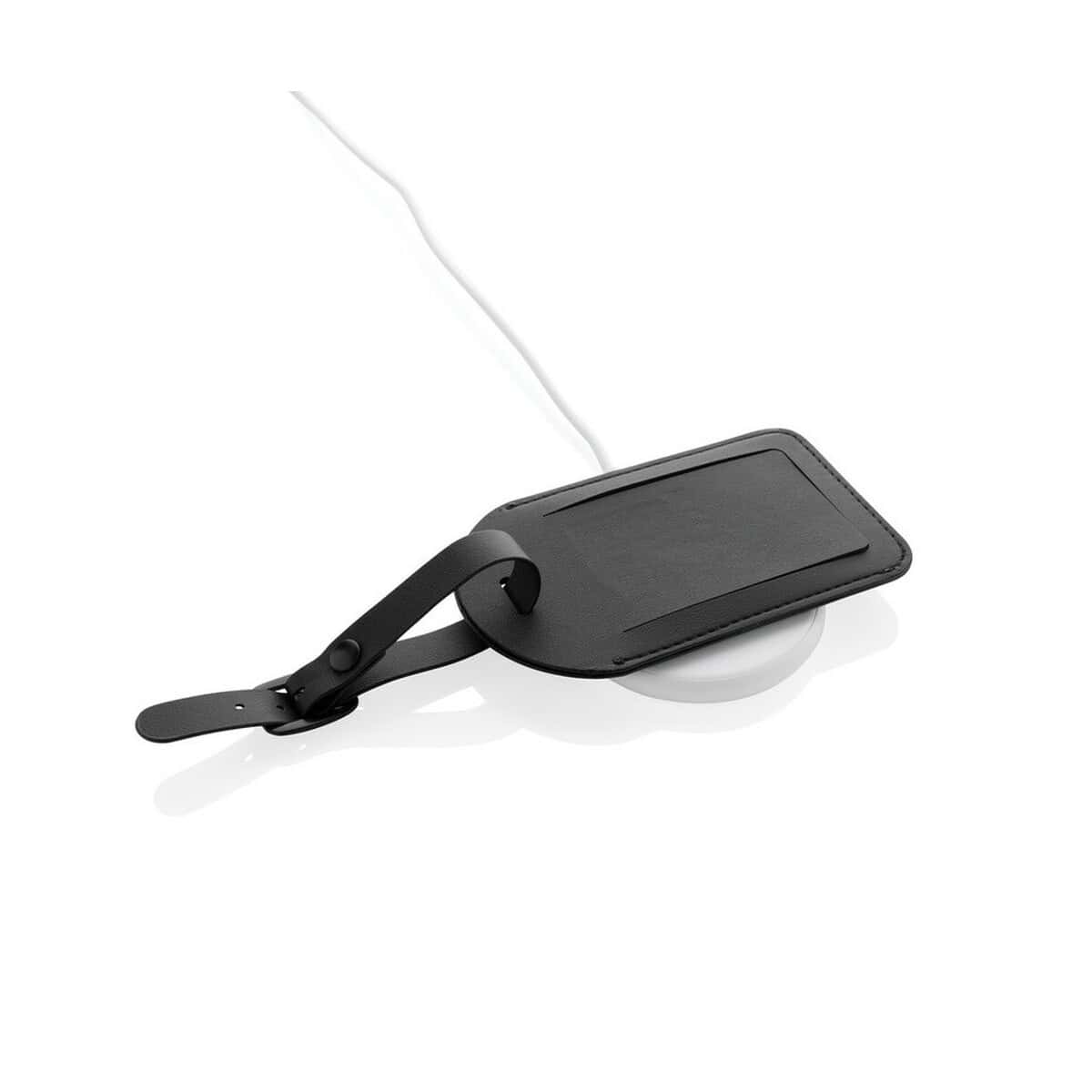 Lokalizatory kluczy z logo – zawieszka bagażowa, wykrywacz, lokalizator globetrack P301.5501__B_2 Przenośny ładowarka indukcyjna z etui i paskiem, szybkie ładowanie telefonów.
