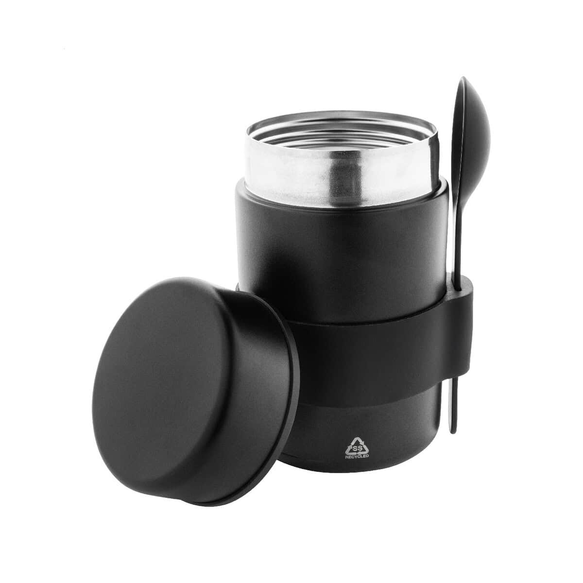 Lunchboxy z logo – minestrone słoik termiczny na lunch rss AP800160-10__A Nożyce do herbaty, termos, czarny, przenośny, grawery, gadżety promocyjne.