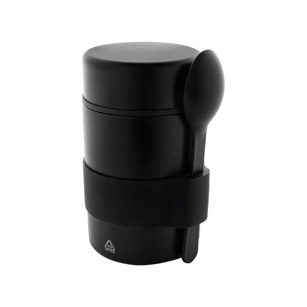 Lunchboxy z logo – minestrone słoik termiczny na lunch rss AP800160-10__B 1. czarny pojemnik na przyprawy z opakowaniem na sól i pieprz.