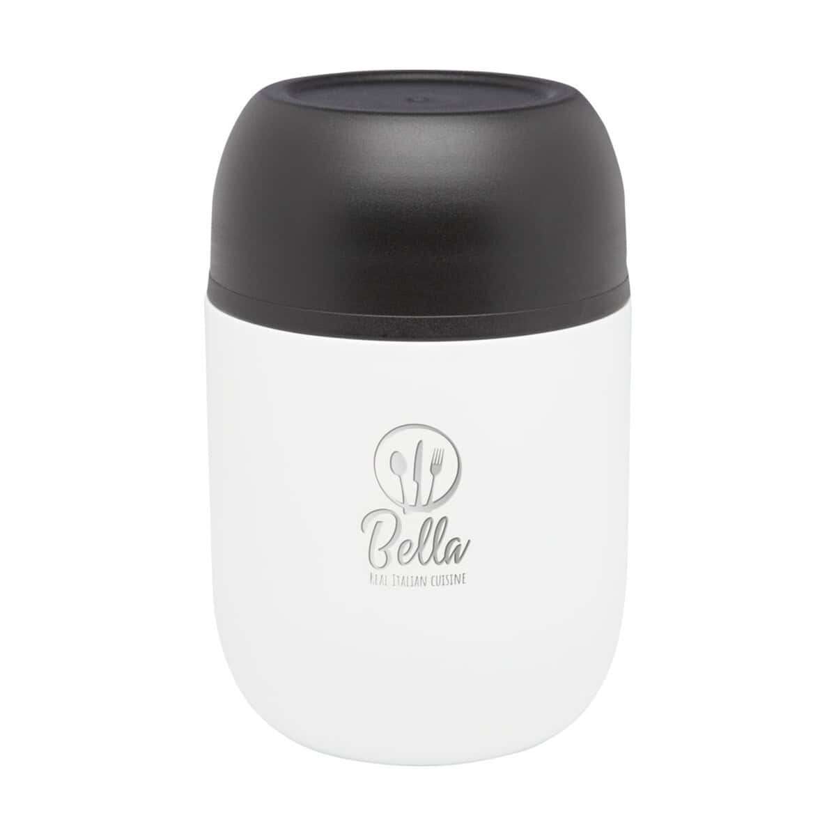 Lunchboxy z logo – supo dwuścienny pojemnik śniadaniowy ze stali nierdzewnej z recyklingu o pojemności 480 ml 11342101_eg_y1 Przenośny lunchbox termiczny z logo restauracji Bella. Idealny do przechowywania i podgrzewania jedzenia na wynos.