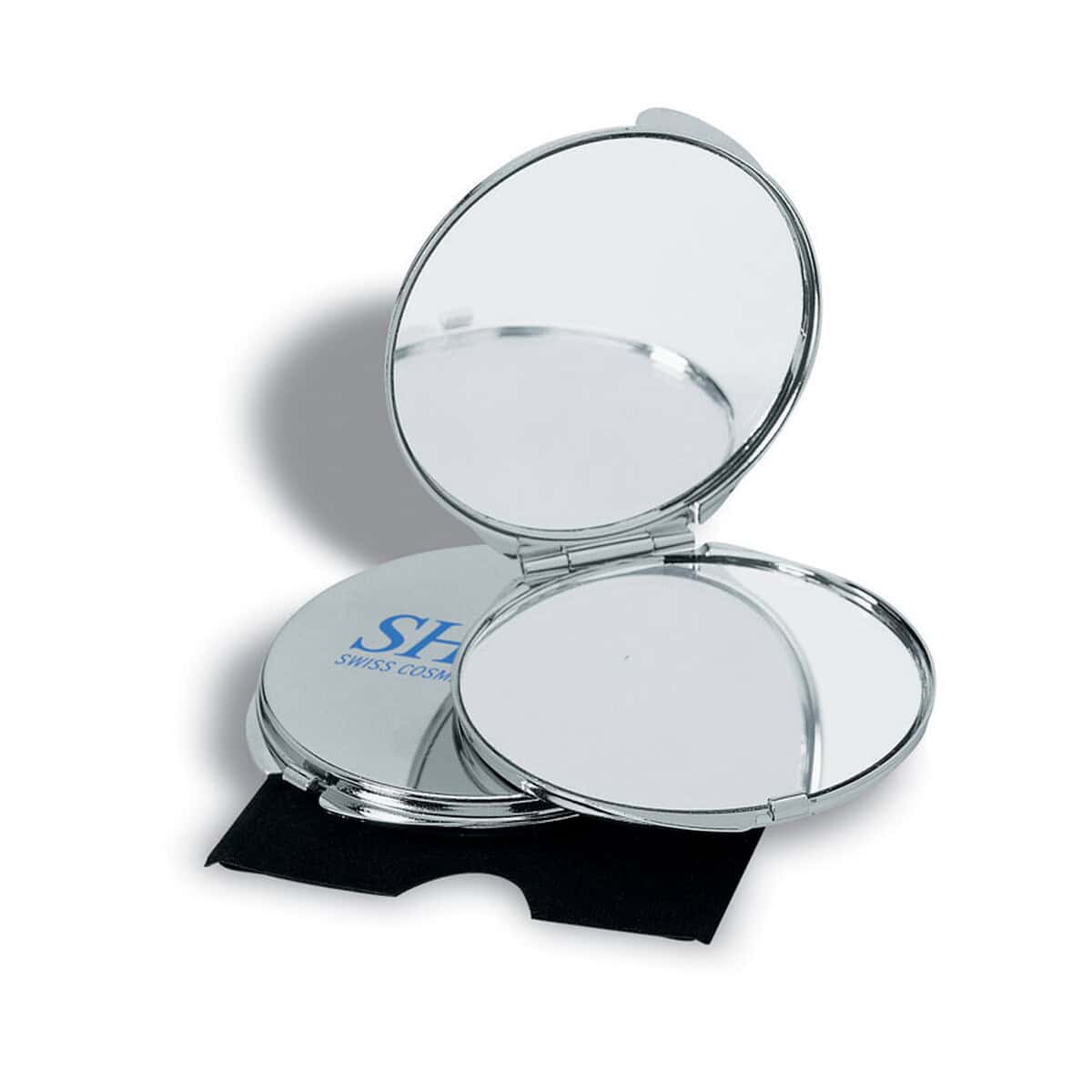 Lusterka z logo – dwa lusterka do makijażu guapas kc2204-17-print Lusterko kieszonkowe z nadrukiem, dobre na gadżety promocyjne i upominki firmowe. Idealne do personalizacji i reklamy marki.