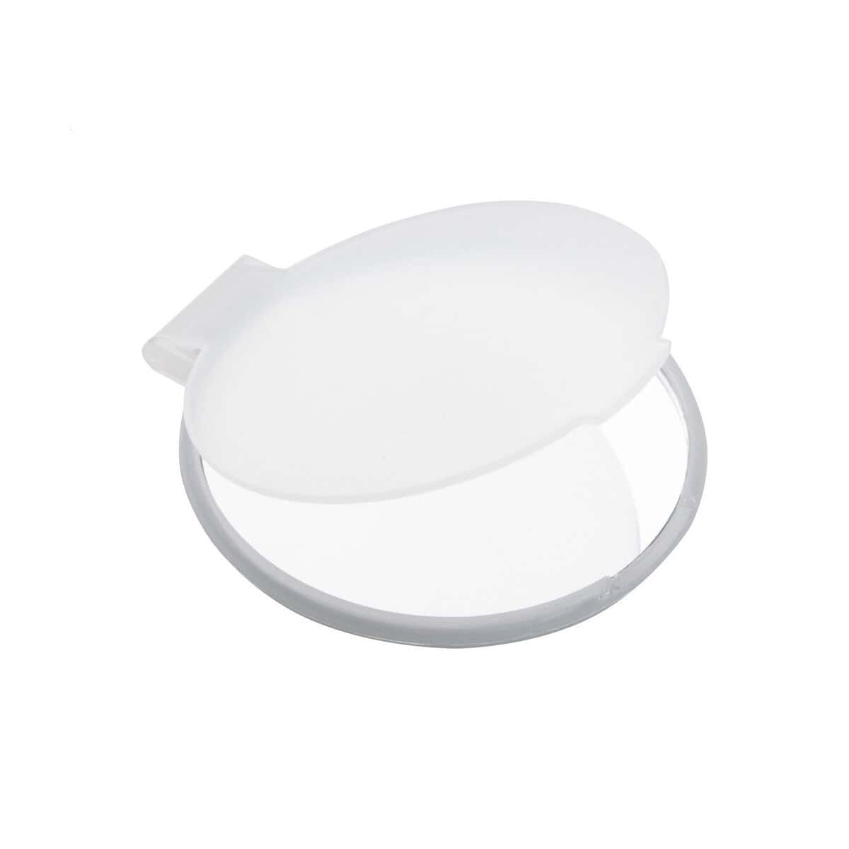 Lusterka z logo – remake lusterko rps AP874032-01 Biały przycisk LED z oprawką do personalizacji gadżetów reklamowych.