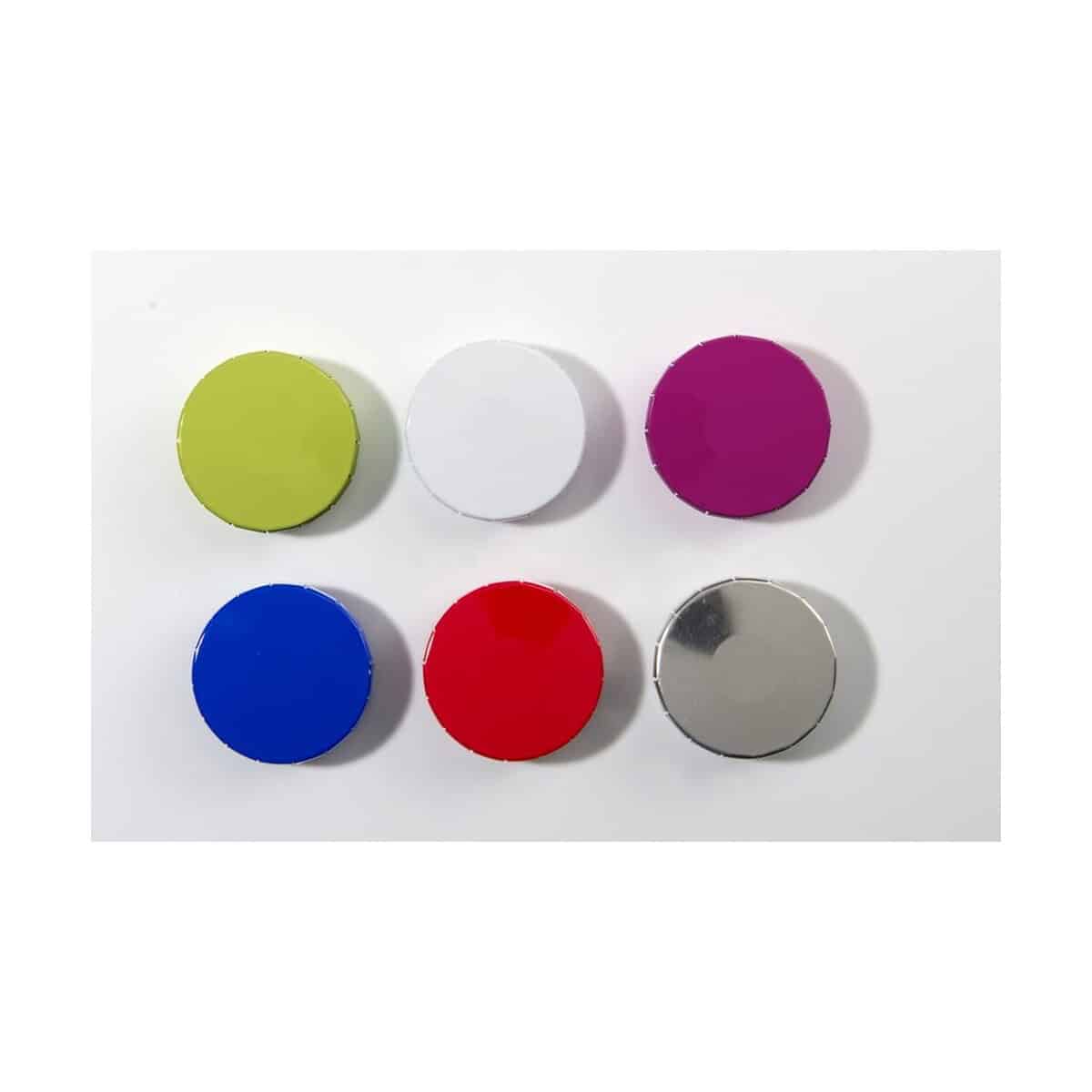 Miętówki z logo – miętówki bez cukru V4714_1 Kolorowe magnesy na lodówkę z różnymi odcieniami.