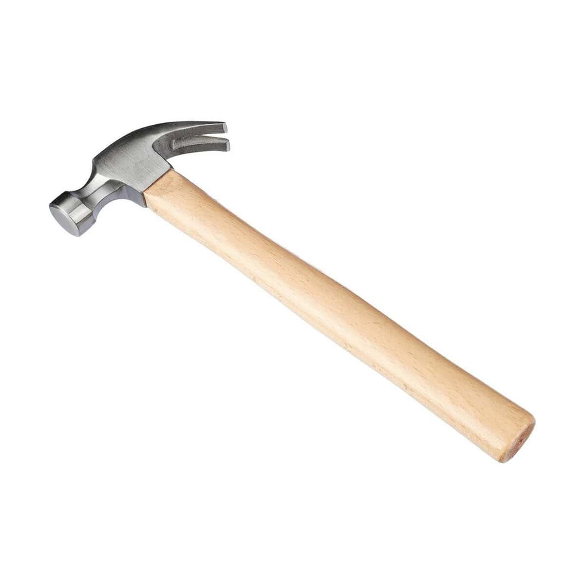 Narzędzia dla bezpieczeństwa z logo – młotek VA573-16_AAA03 Młotek z drewnianym trzonem i stalową głowicą do prac remontowych i stolarskich.