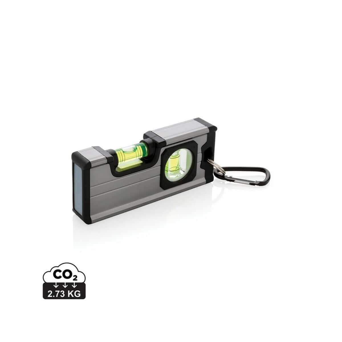 Narzędzia dla bezpieczeństwa z logo – poziomica 12 cm P221.602_S_0 Miarka poziomica z brelokiem, gadżet promocyjny, akcesoria biurowe, upominek reklamowy, gadżety z logo.