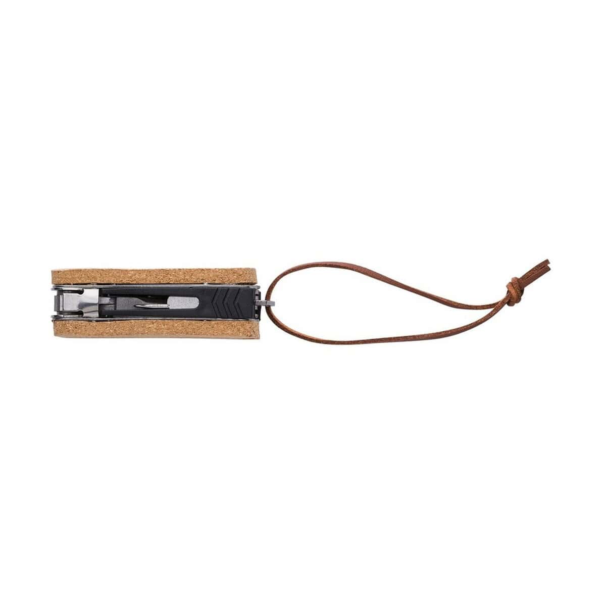 Narzędzia wielofunkcyjne z logo – narzędzie wielofunkcyjne, 9 funkcji V1510-16_ITP01 Mały długopis na korkowej podstawie z paskiem na rękę, idealny gadżet z grawerką.